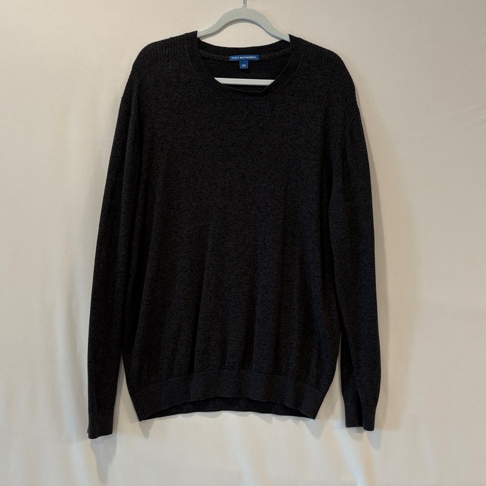 Port Authority Men's Charcoal Crewneck Sweater